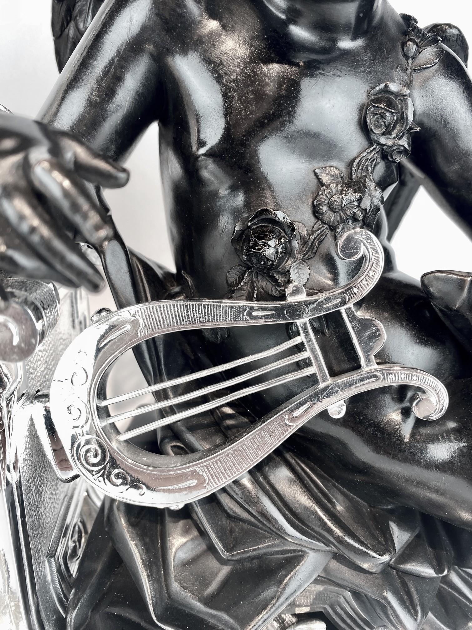 A 19th century bronze silver plated pendule by Christofle Paris. For Sale 1