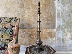 A 19th Century Bronzed and Gilt Column Table Lamp