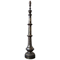 A 19th Century Bronzed and Gilt Column Table Lamp