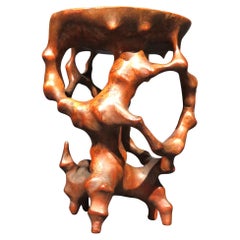 A 19th Century Burl Root Wood Display Stand, Meiji Period (1868-1912)