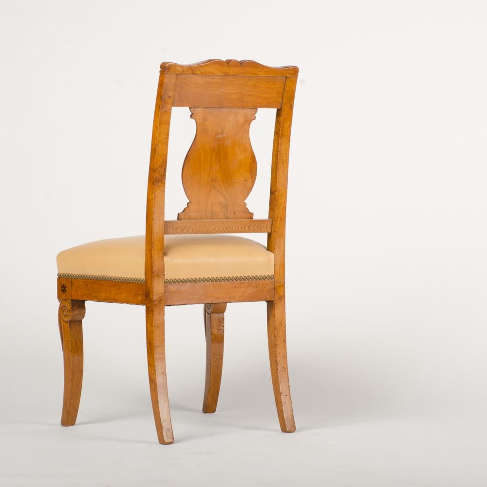 19th Century A nineteenth century burlwood chair in the Biedermeier Style