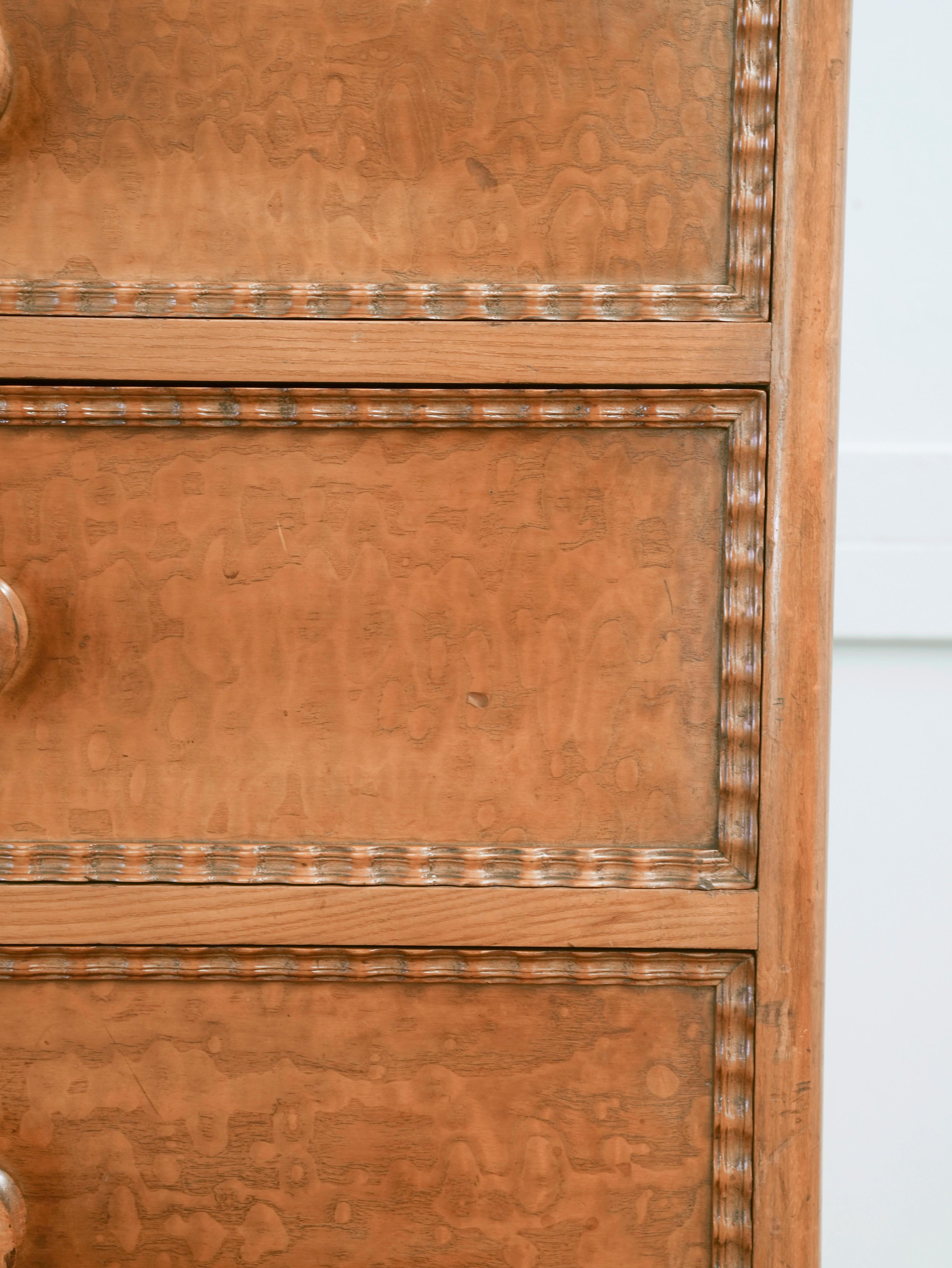 19th Century Burr Ash Chest of Drawers 4