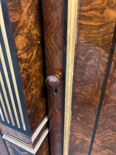 A 19th Century Burr Walnut Display Cabinet/Bookcase