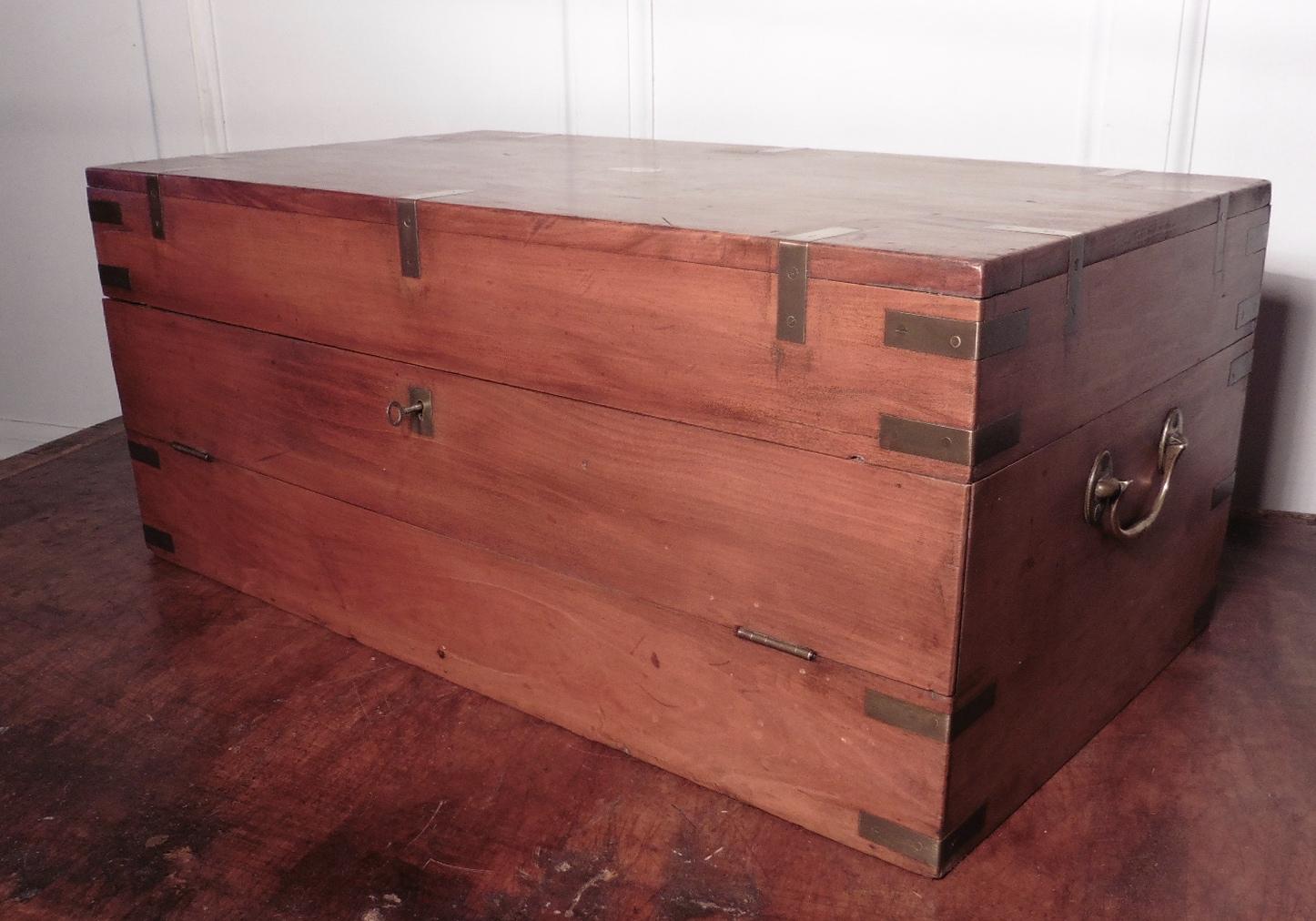 19th Century Camphor Wood Campaign Chest For Sale 4