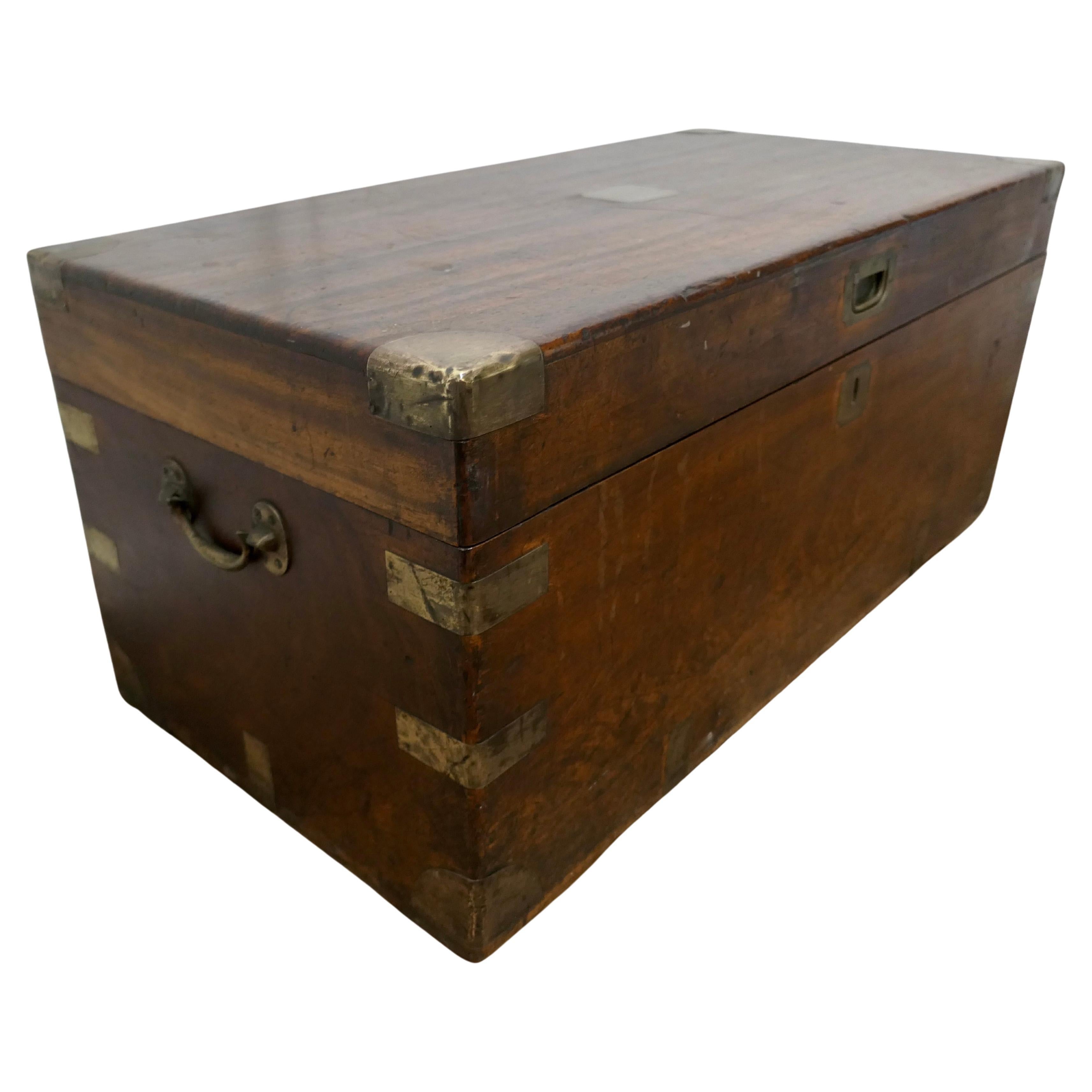 19th Century Camphor Wood Campaign Chest