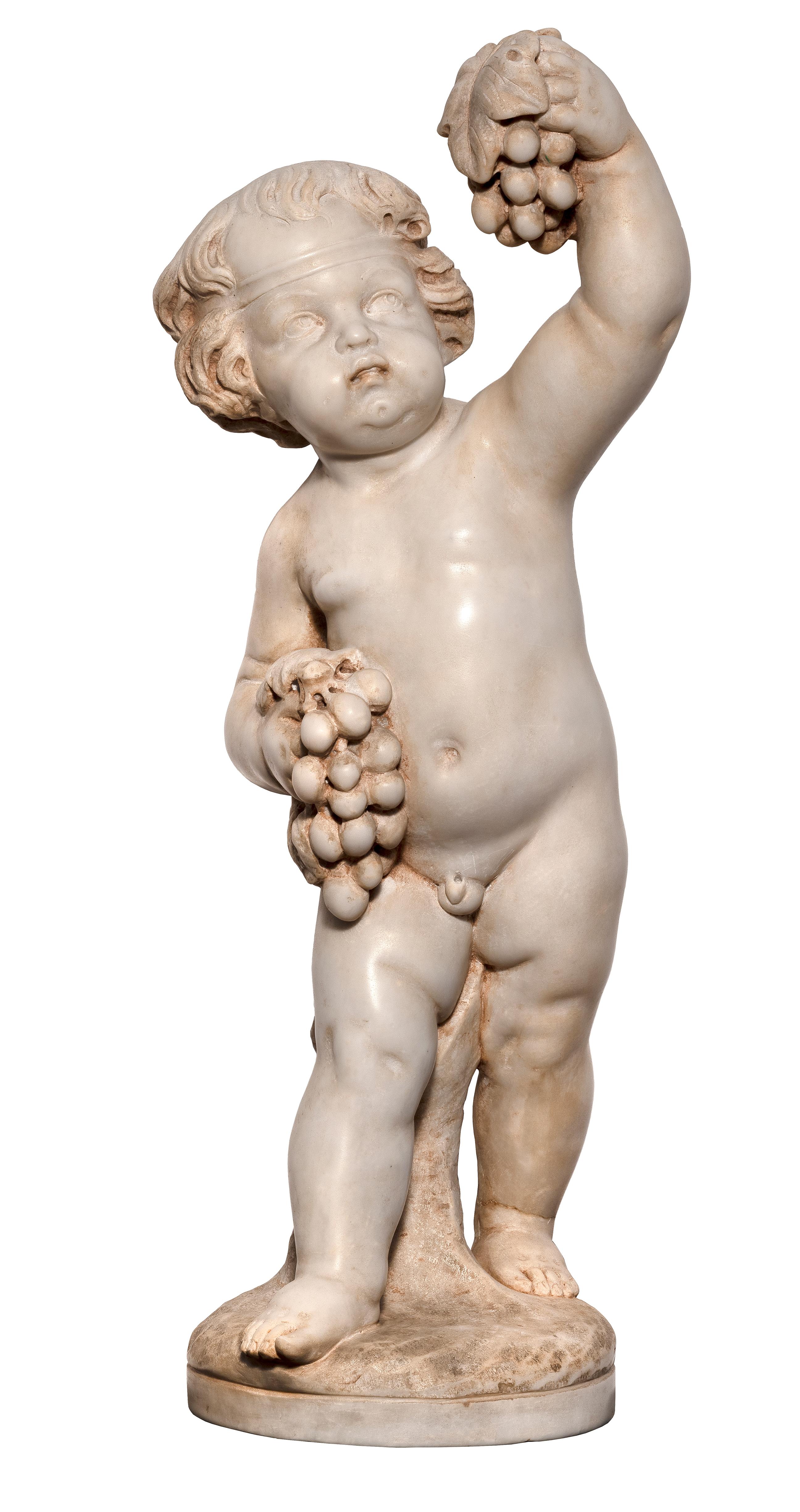 19th Century Carved Marble Figure of a Bacchanalian Putto For Sale at ...