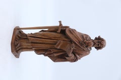 19th Century Carved Oak Study of St. Paul the Apostle, English, circa 1860