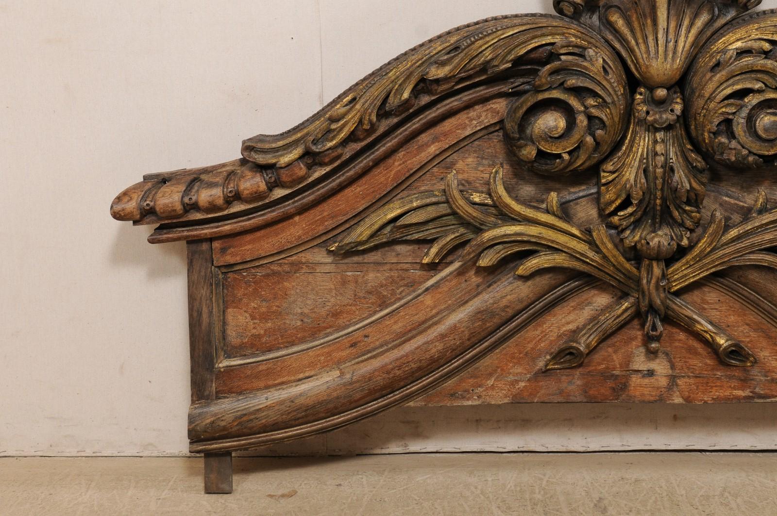 vintage carved wood headboard