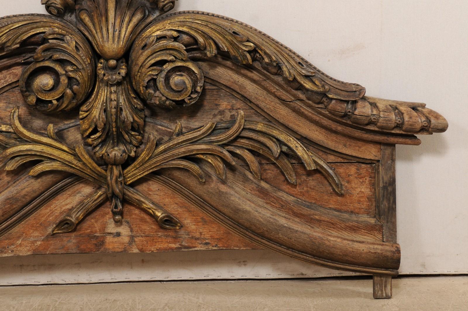 carved wooden headboard