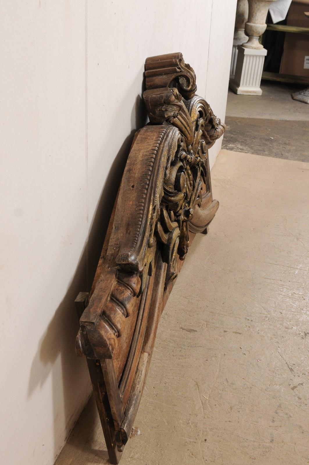 19th Century Carved-Wood Wall Plaque, Great for a Headboard 1