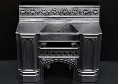 19th Century Cast Iron Hob Grate in the Gothic Style