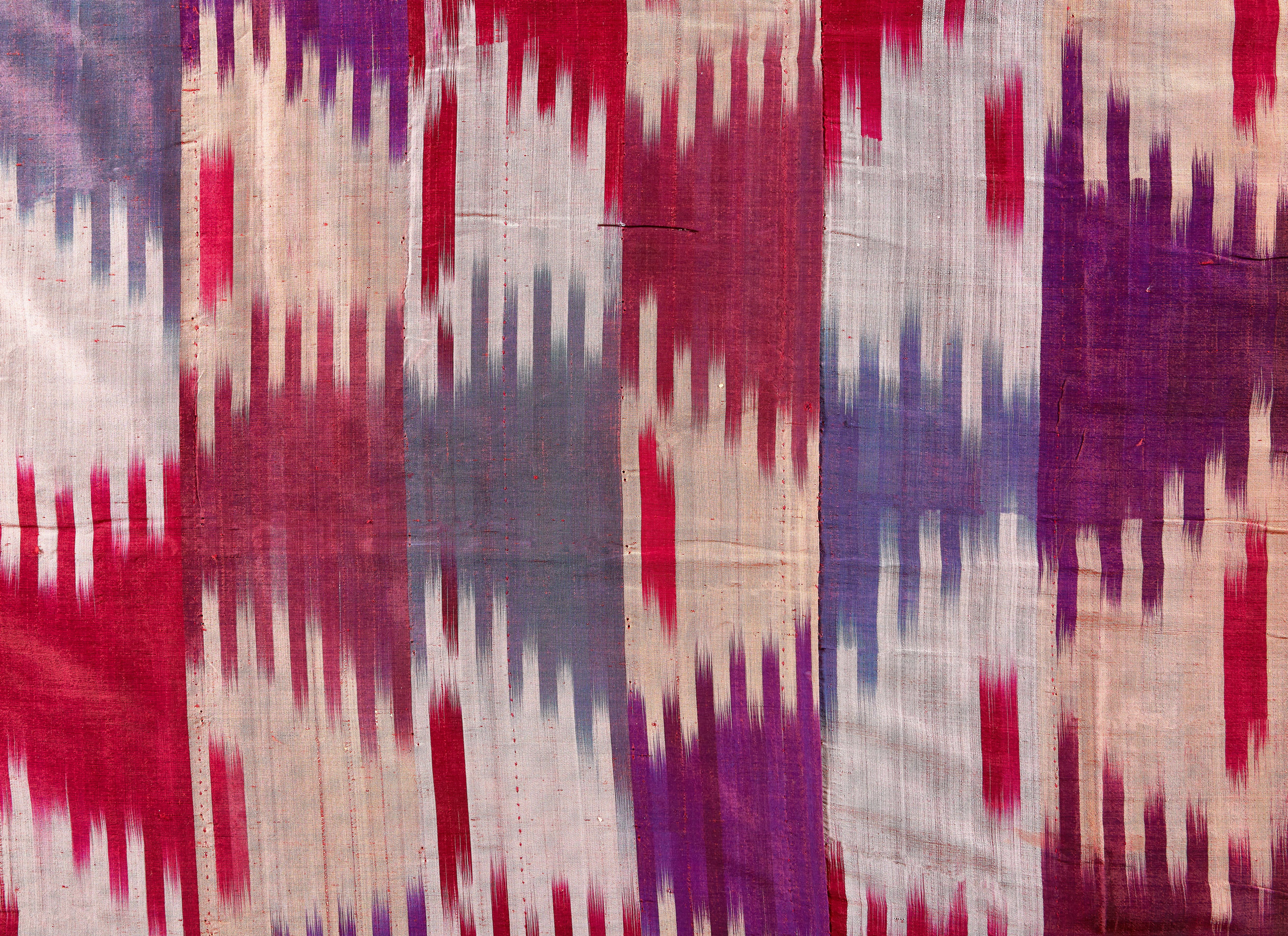 Zentralasiatische Ikat des frühen 20. Jahrhunderts (Seide) im Angebot