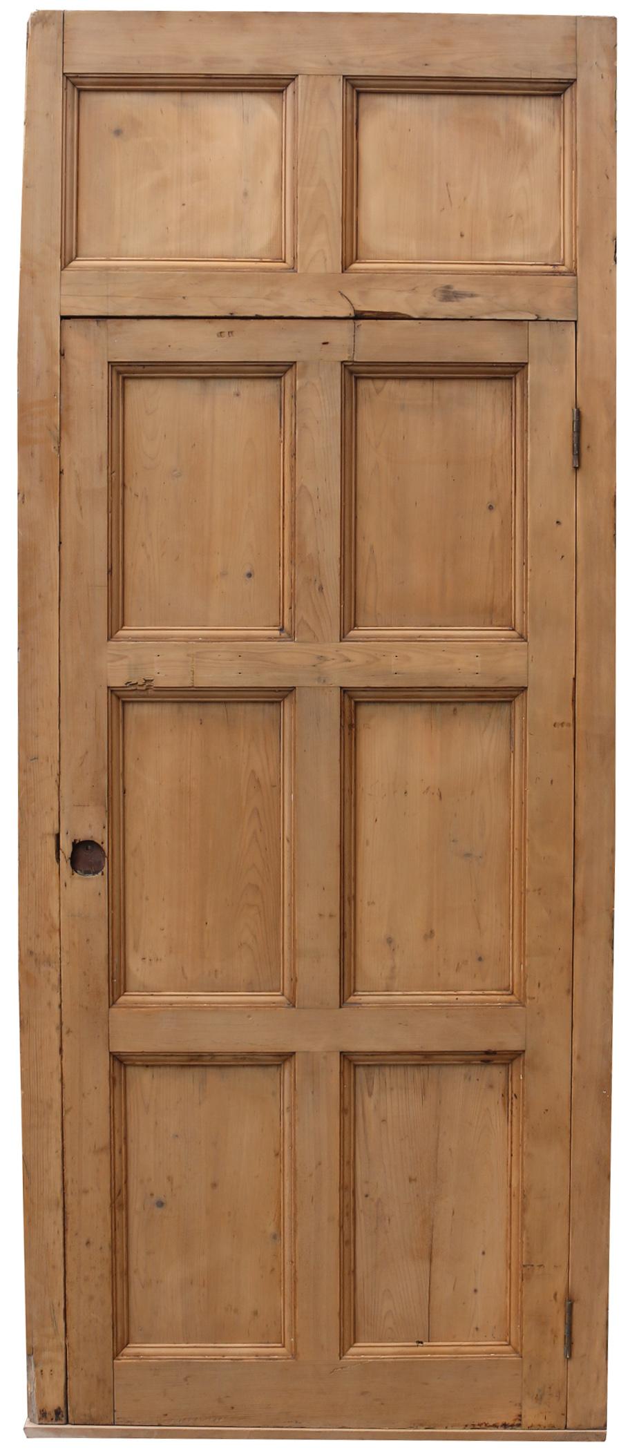 Pine 19th Century Chapel Door with Frame For Sale