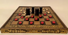 19th Century Chinese Export Lacquer Chess and Backgammon Board