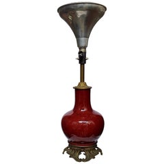 19th Century Chinese Porcelain Vase Ormolu-Mounted in Lamp