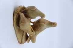 19th Century, Chinese Soapstone Carved Figure Group of Three Pigeons, circa 1895