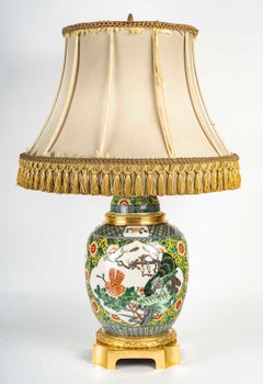 A 19th Century Chinese Style Samson Porcelain Ginger Jar Lamp