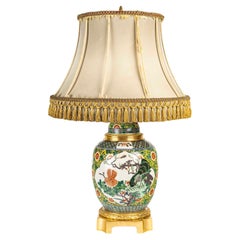 Eine Ingwerglas-Lampe aus Samson-Porzellan im chinesischen Stil des 19. Jahrhunderts