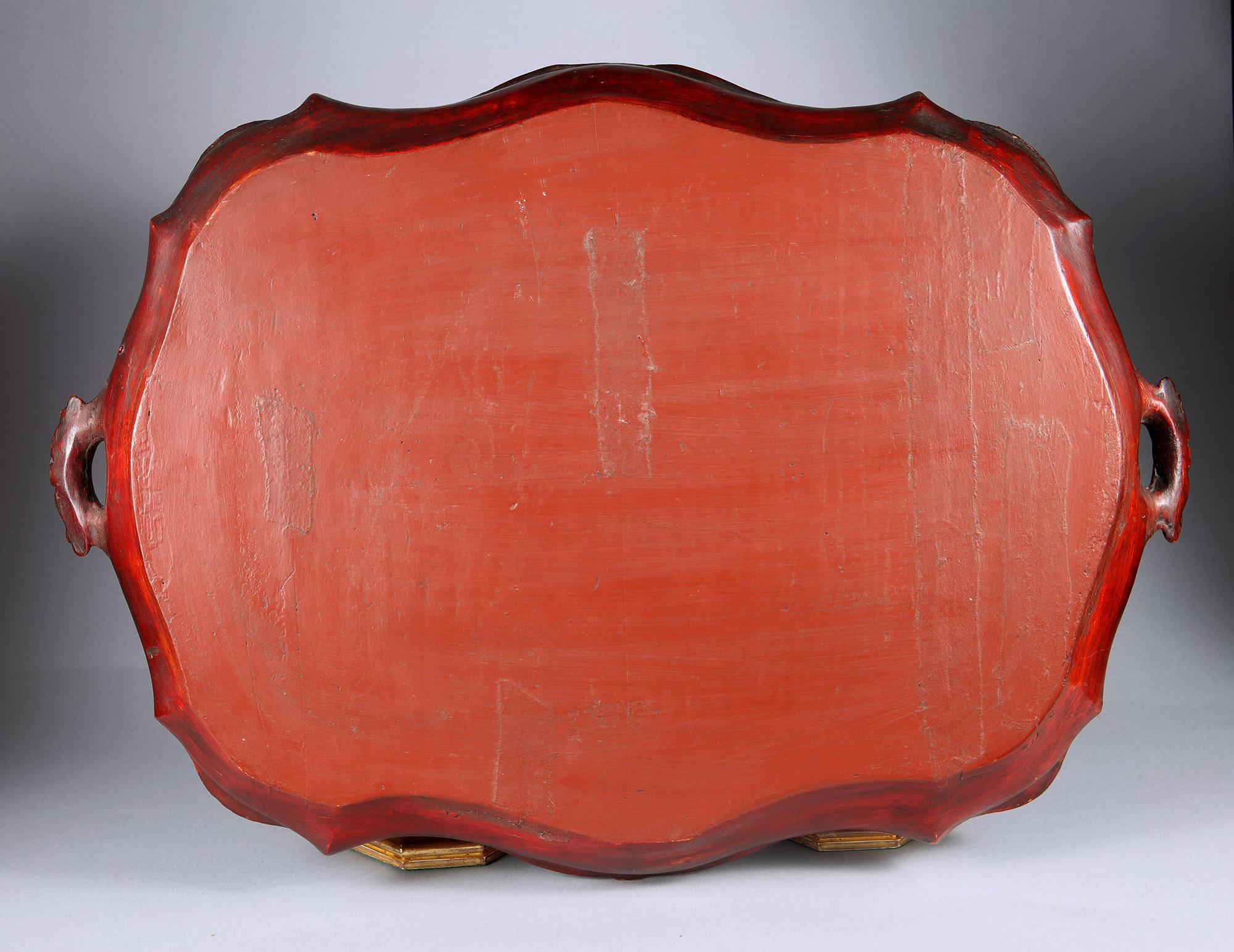 19th Century Chinoiserie Lacquered Tray For Sale 1