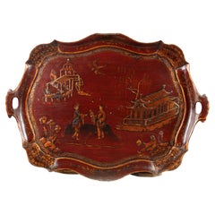 19th Century Chinoiserie Lacquered Tray