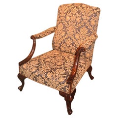 Antique 19th Century Chippendale Style Gainsborough Armchair