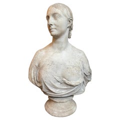 Antique A 19th Century Classical Statuary Marble Bust Of A Female