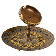 Uhrenhalter aus Cloisonné-Bronze aus dem 19. Jahrhundert