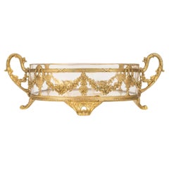 Antique A 19th Century Crystal and Ormolu Bowl, Napoleon III Period.