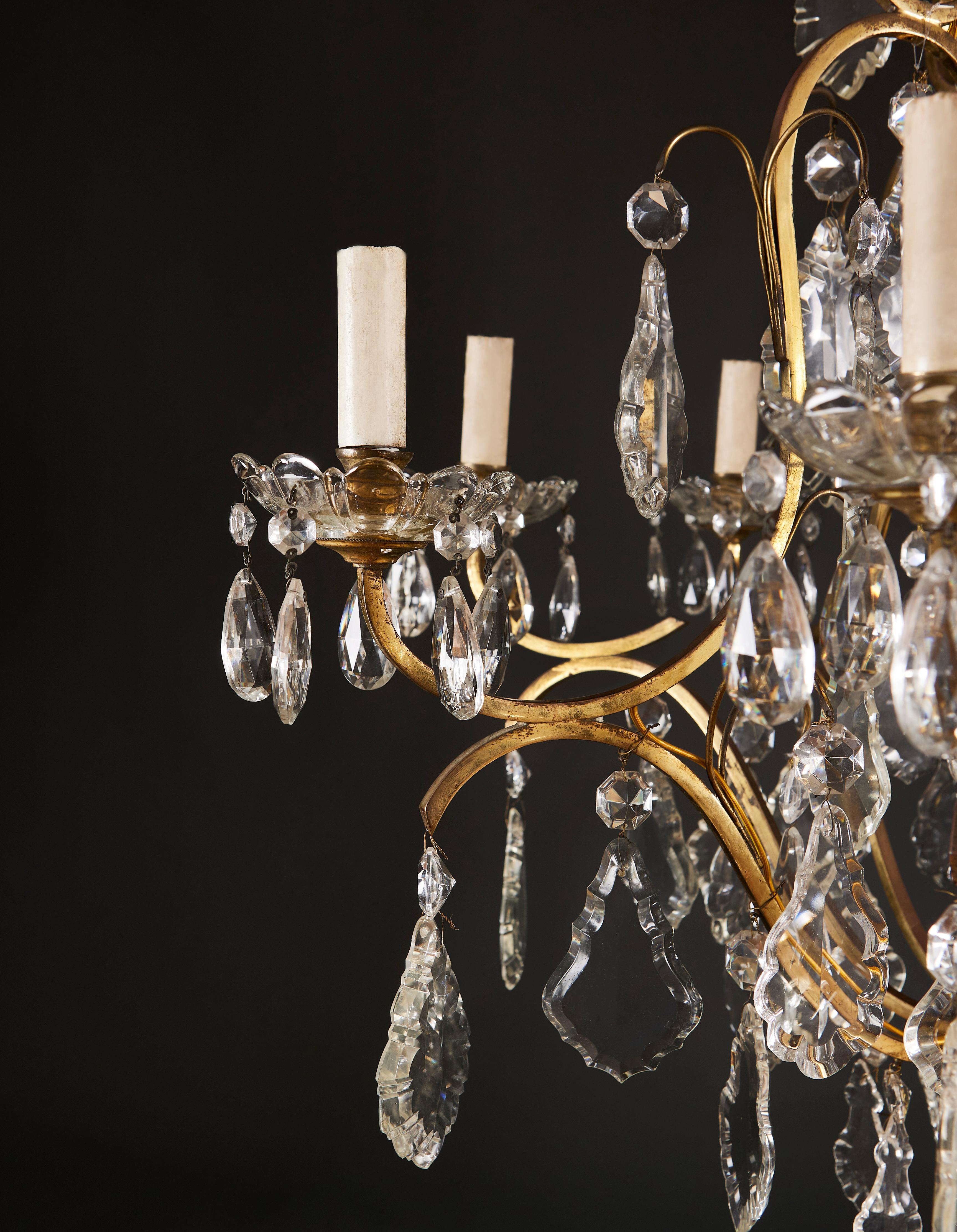 19th Century Cut Glass Chandelier In Good Condition In London, GB