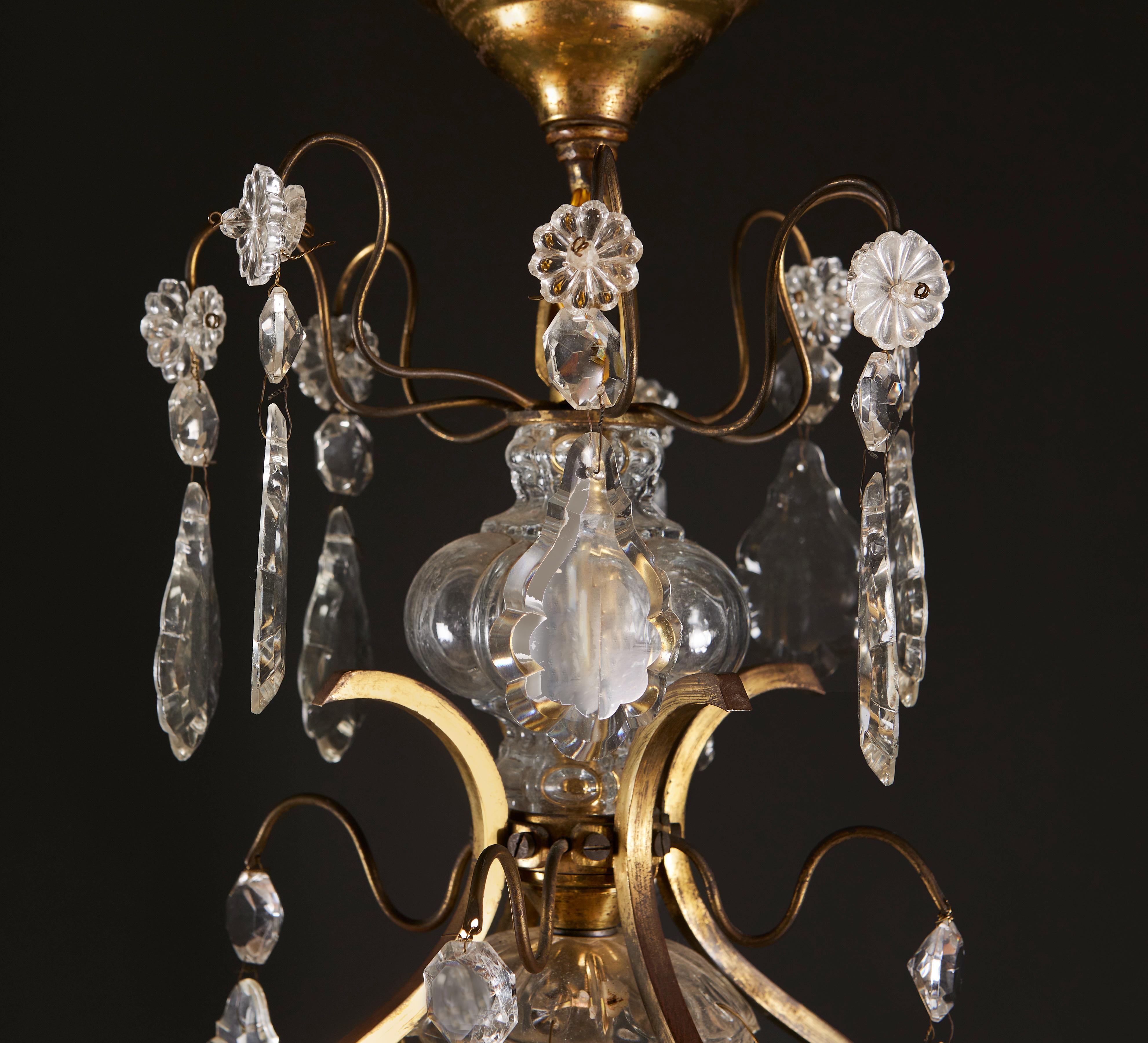 19th Century Cut Glass Chandelier 1