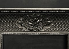19th Century Decorative Cast Iron Fireplace "Contracoeure" Insert