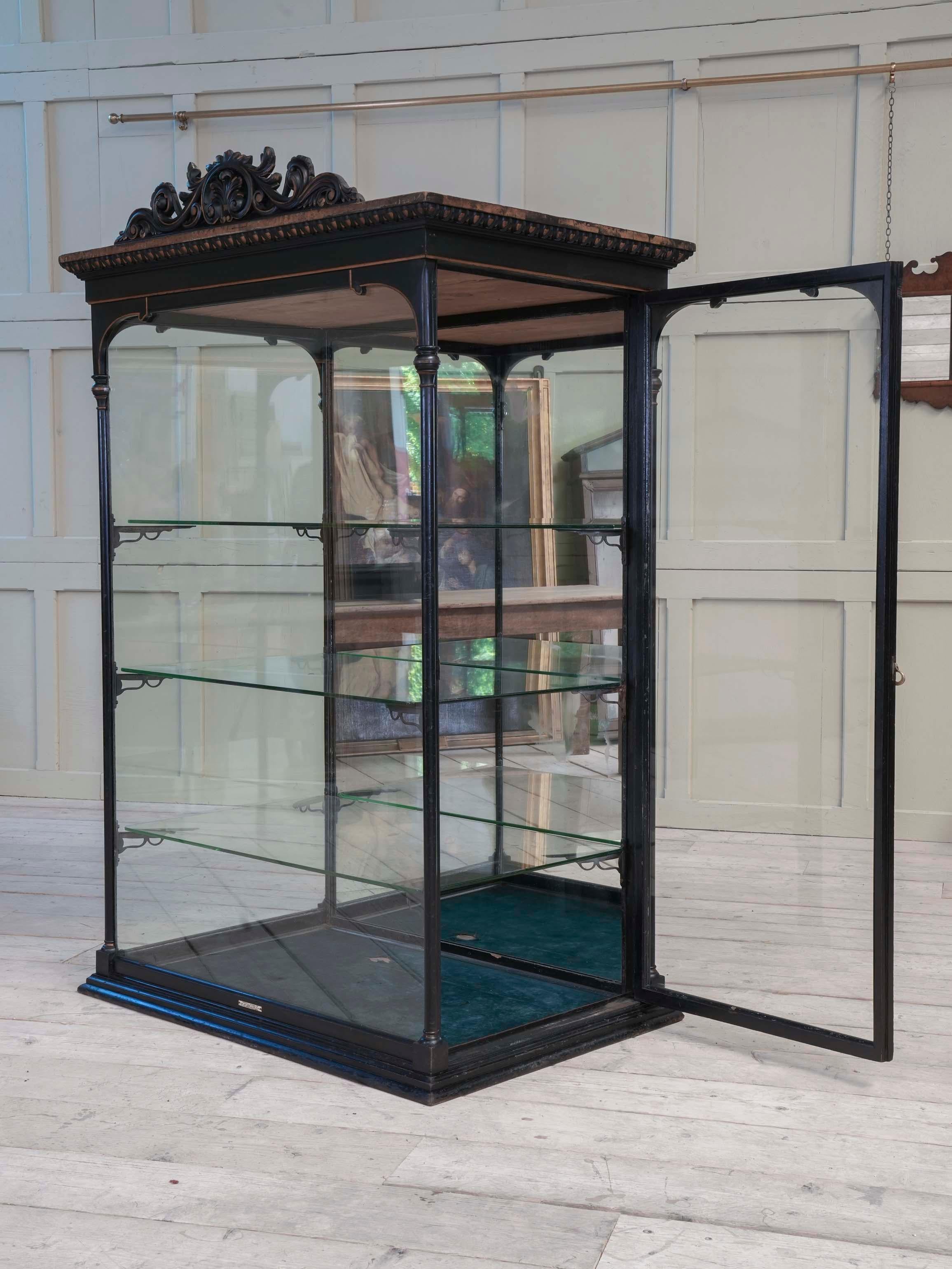 English 19th Century Display Cabinet by Parnell & Sons