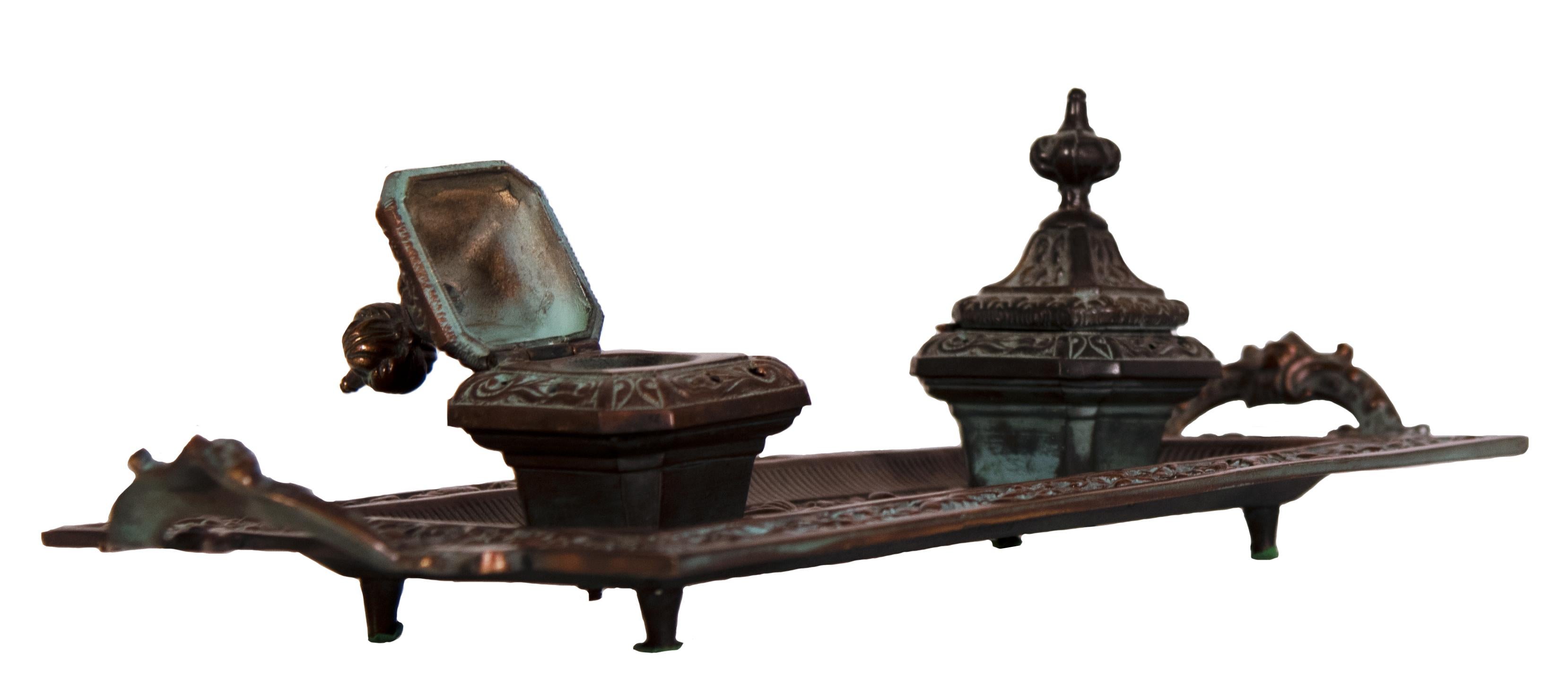 French 19th Century Double Inkwell 'Encrier' For Sale