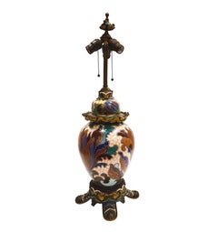 A 19th-Century Dutch Gouda Porcelain Table Lamp