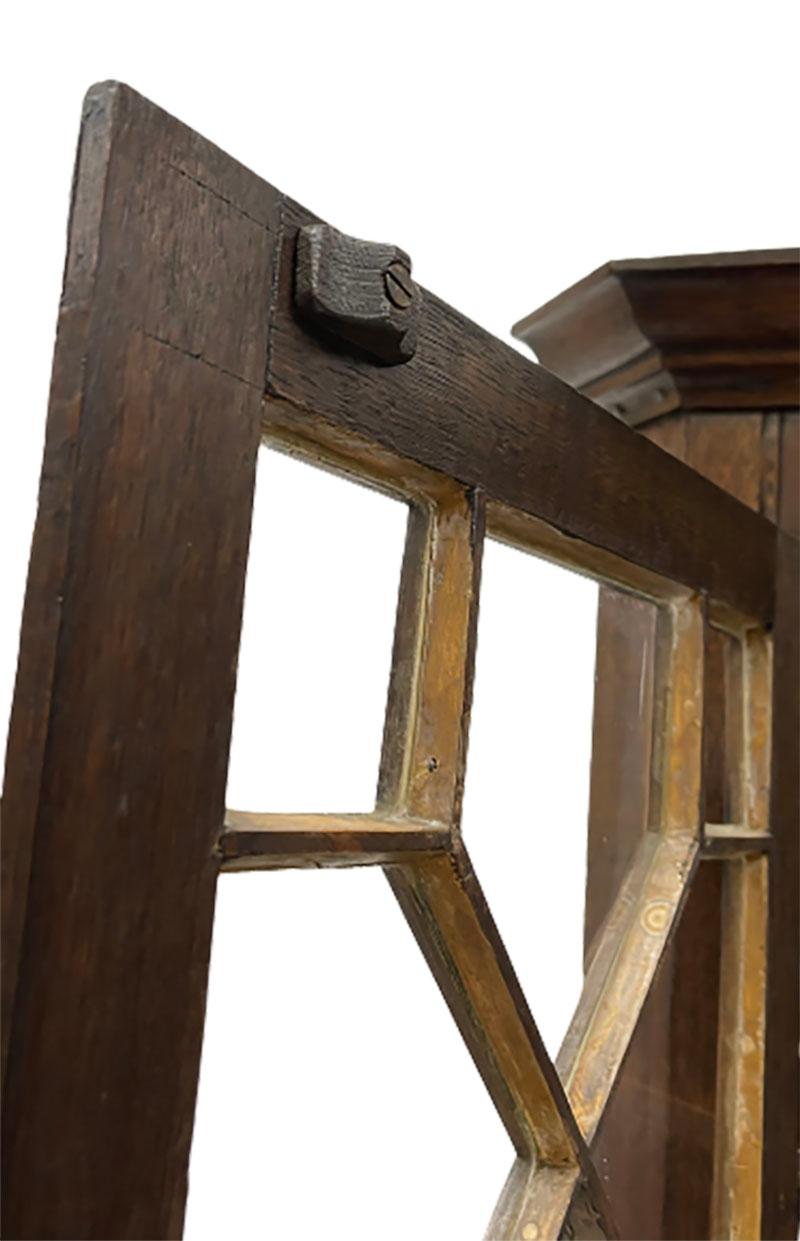 19th Century Dutch Oak Display Corner Cabinet For Sale 3