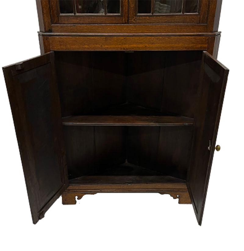 19th Century Dutch Oak Display Corner Cabinet For Sale 4