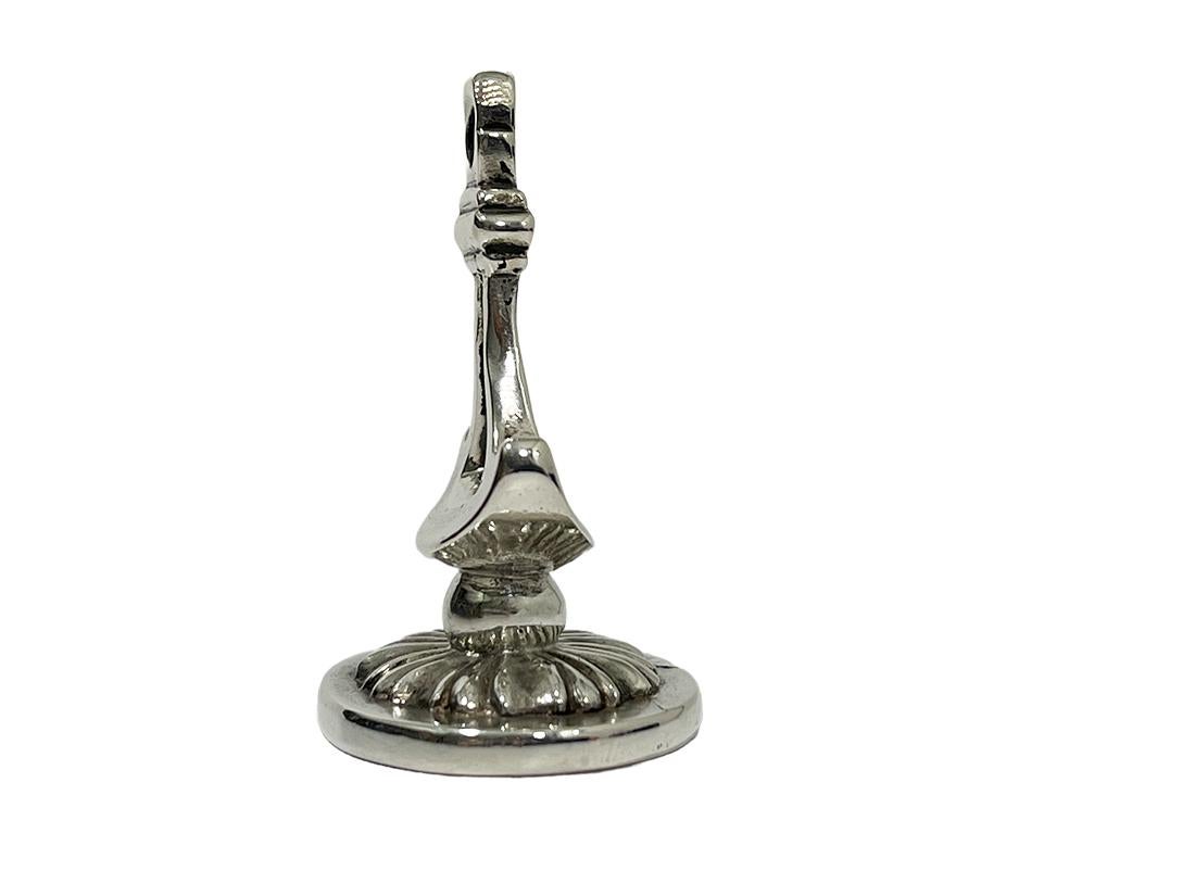 A 19th Century Dutch silver seal wax stamp In Good Condition For Sale In Delft, NL