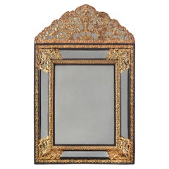 19th Century Ebonised and Repousse Mirror