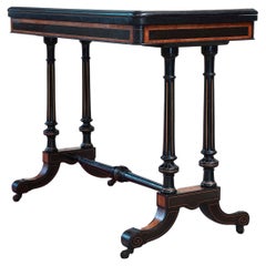 A 19th Century Ebonised Gaming Table