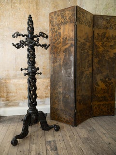 A 19th Century Ebonised Hat & Coat Stand