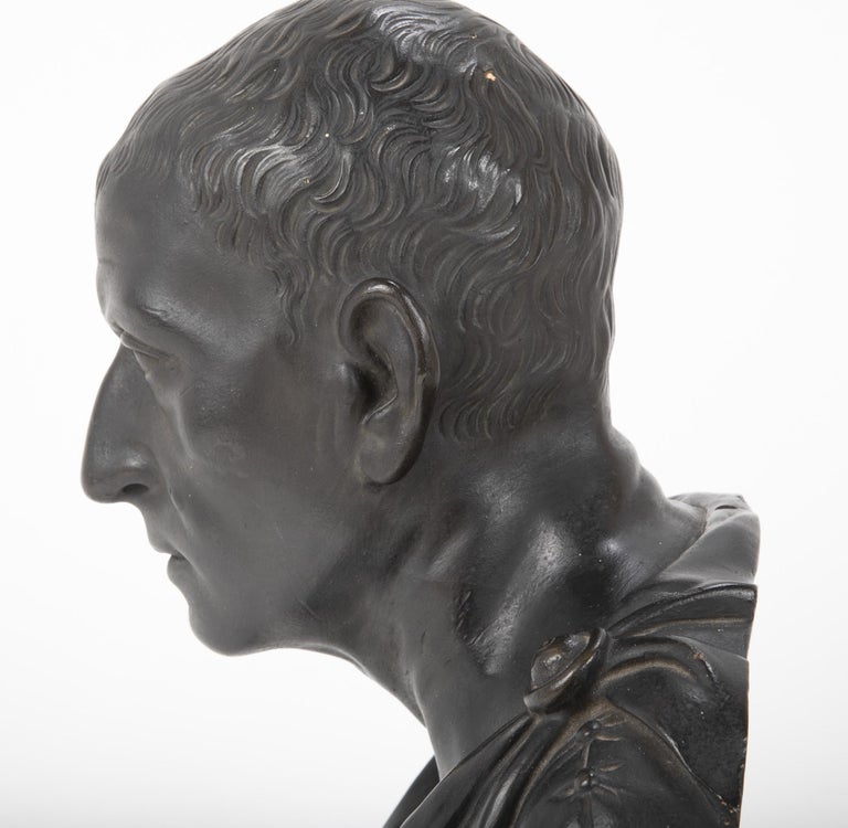 19th Century Ebonized Plaster Bust of Marcus Tulles Cicero For Sale at