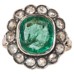 Ein Smaragd- und Diamantring aus dem 19. Jahrhundert, zweite Hälfte des 19.