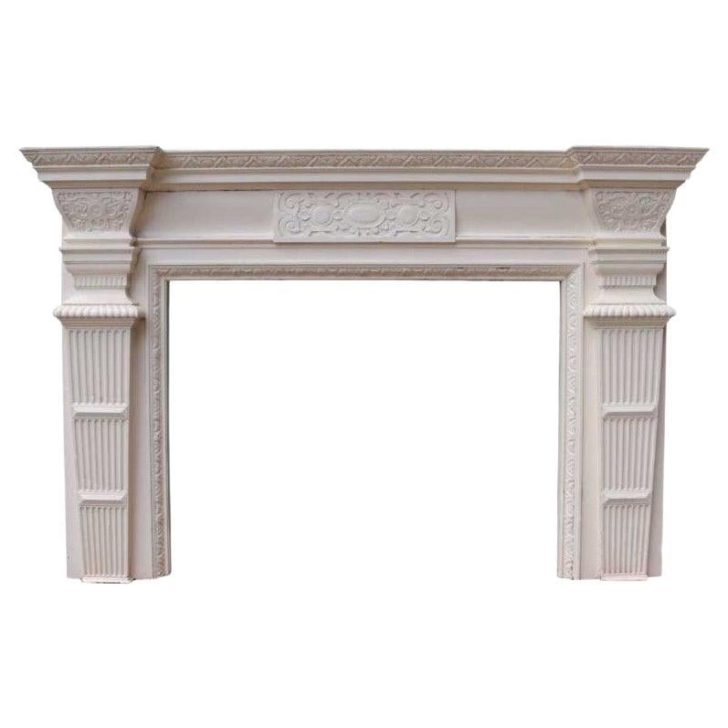 19th Century English Fire Mantel For Sale