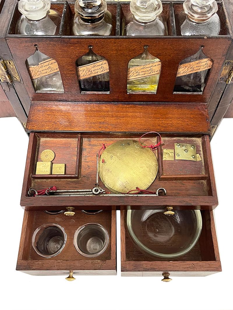 19th Century English Medicine Chest by Clay and Abraham, Liverpool For Sale 7