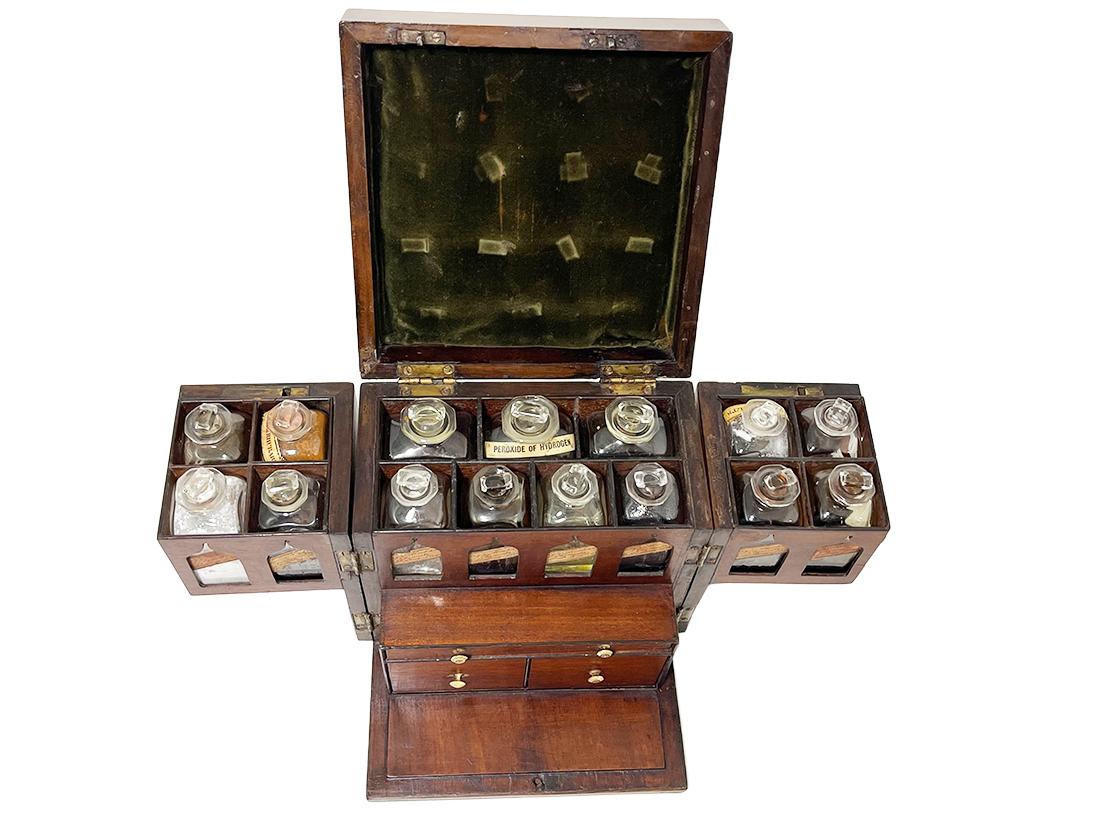 19th Century English Medicine Chest by Clay and Abraham, Liverpool For Sale 8