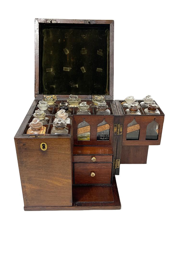 19th Century English Medicine Chest by Clay and Abraham, Liverpool For Sale 1