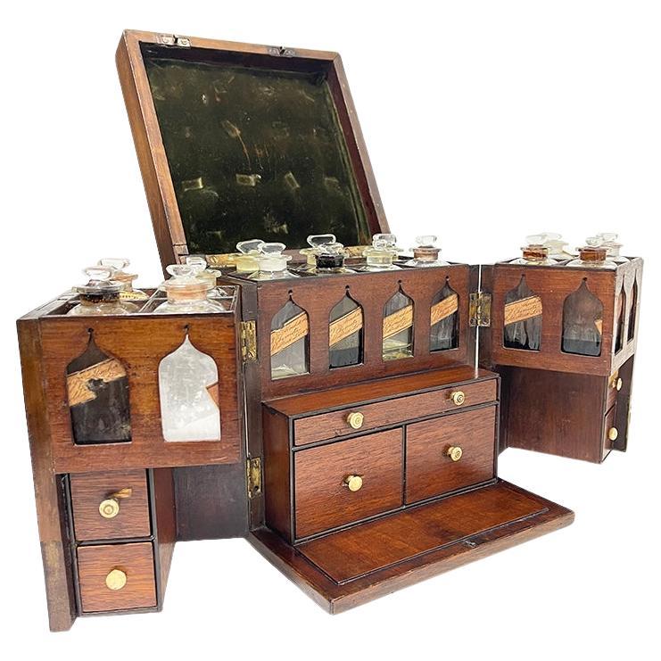 19th Century English Medicine Chest by Clay and Abraham, Liverpool For Sale