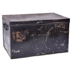 Antique 19th Century English Metal Deed´s Box