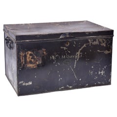 19th Century English Metal Deed´s Box