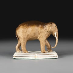A 19th Century English Staffordshire Pottery Model of an Elephant